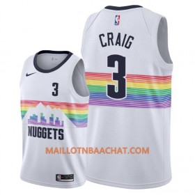 Maillot NBA Denver Nuggets Torrey Craig 3 2018-19 Nike City Edition Blanc Swingman - Homme